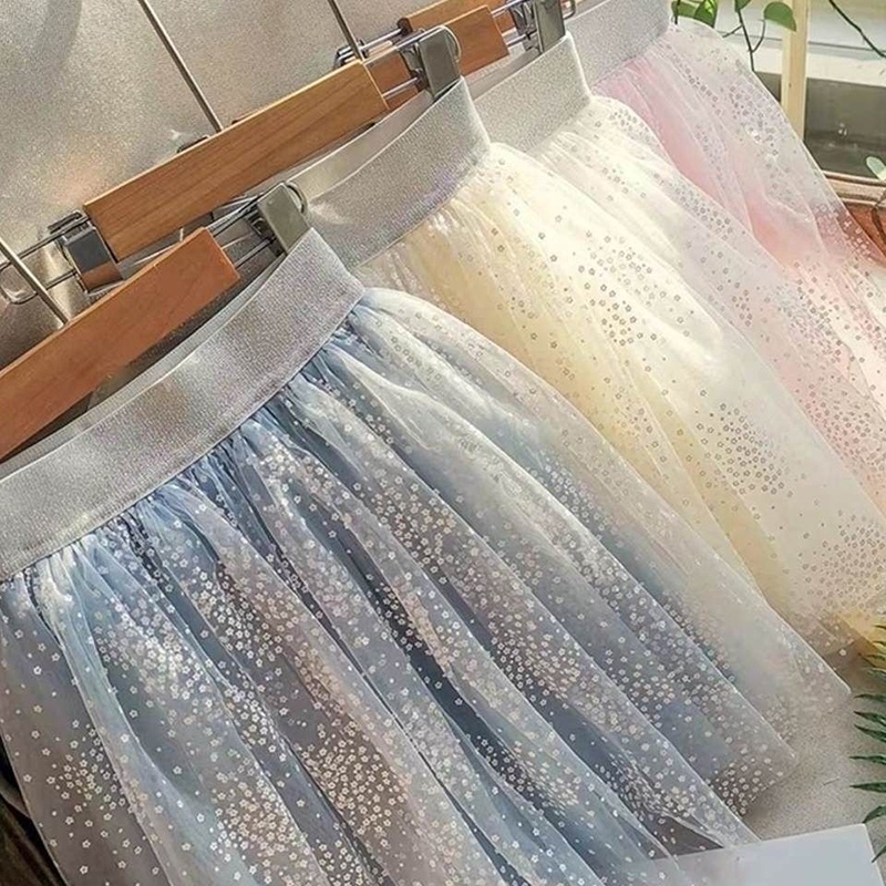 Haoerwu Chân Váy Lưới Mùa Hè Xinh Xắn Cho Bé Gái