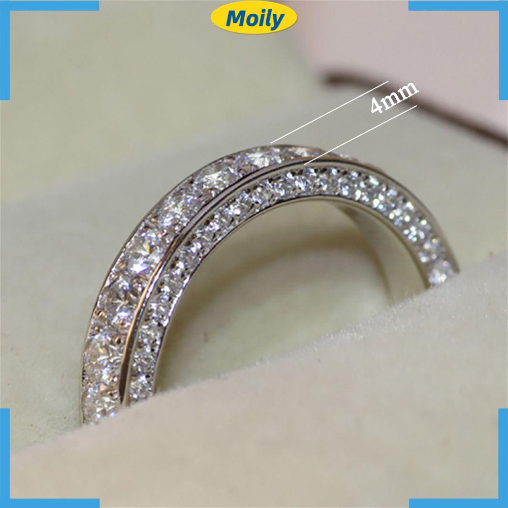 Nhẫn đeo tay đính đá zircon thời trang cho nữ
