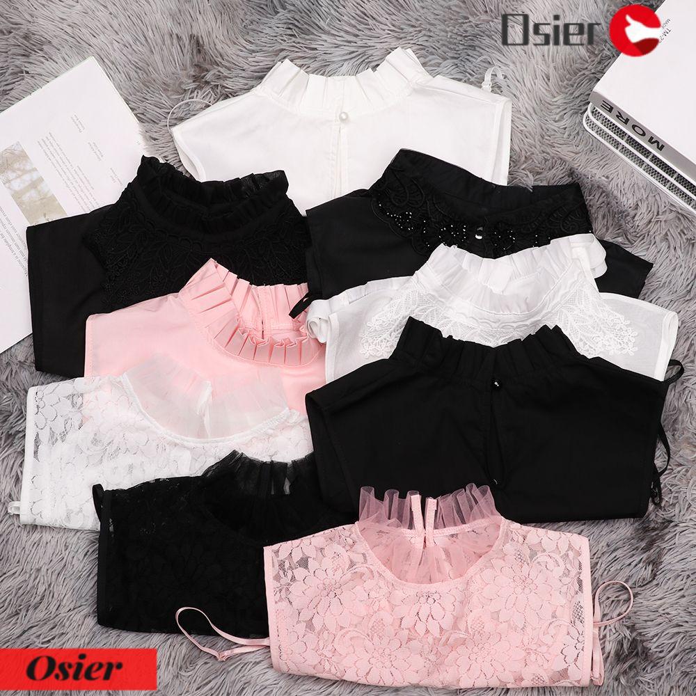 1 Cổ Áo Sơ Mi Giả Phối Ren Hoa Phong Cách Vintage Thanh Lịch Có Thể Tháo Rời