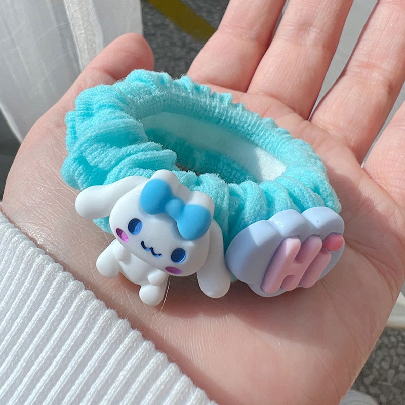 SANRIO Dây Cột Tóc Cao Su In Hình Hoạt Hình Dễ Thương Cho Nữ