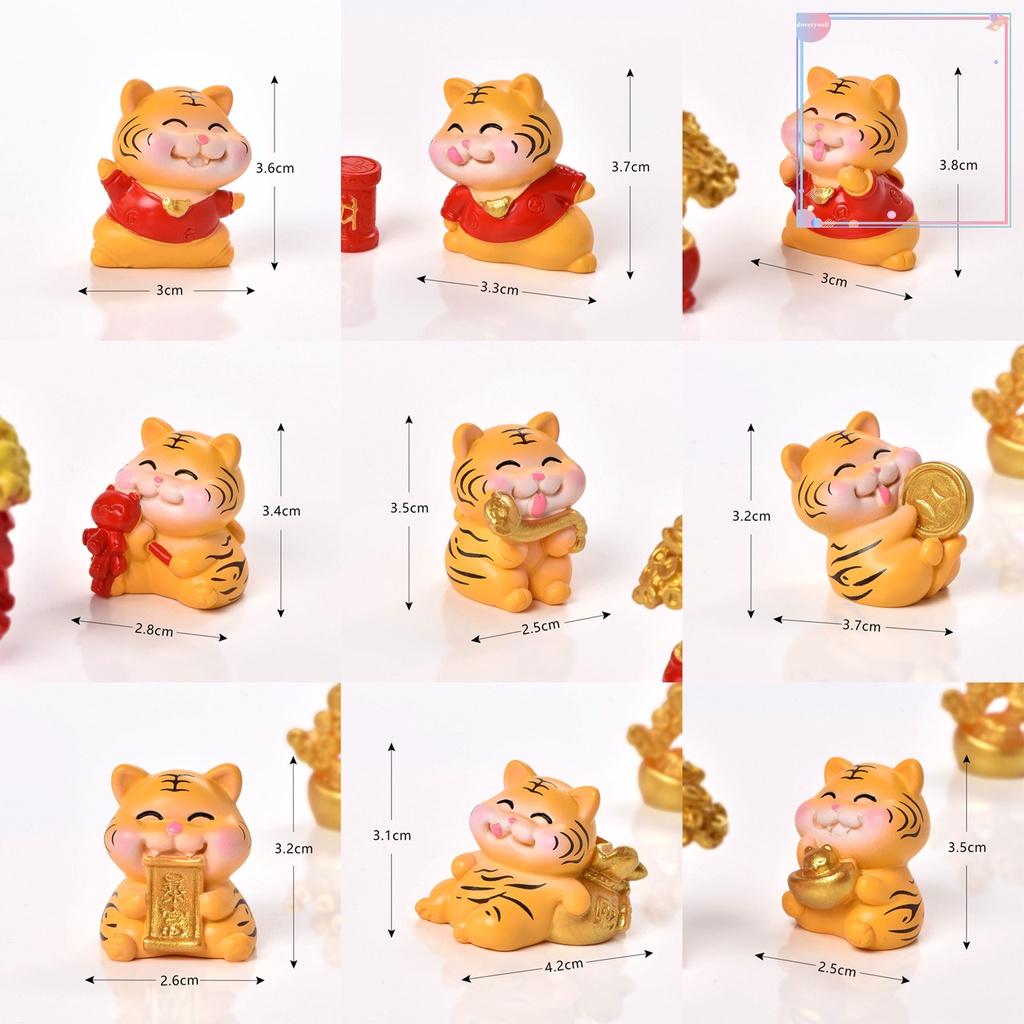 Mô Hình Hổ Mini Bằng Nhựa Resin Chống Mòn Để Bàn Trang Trí Nhà Cửa