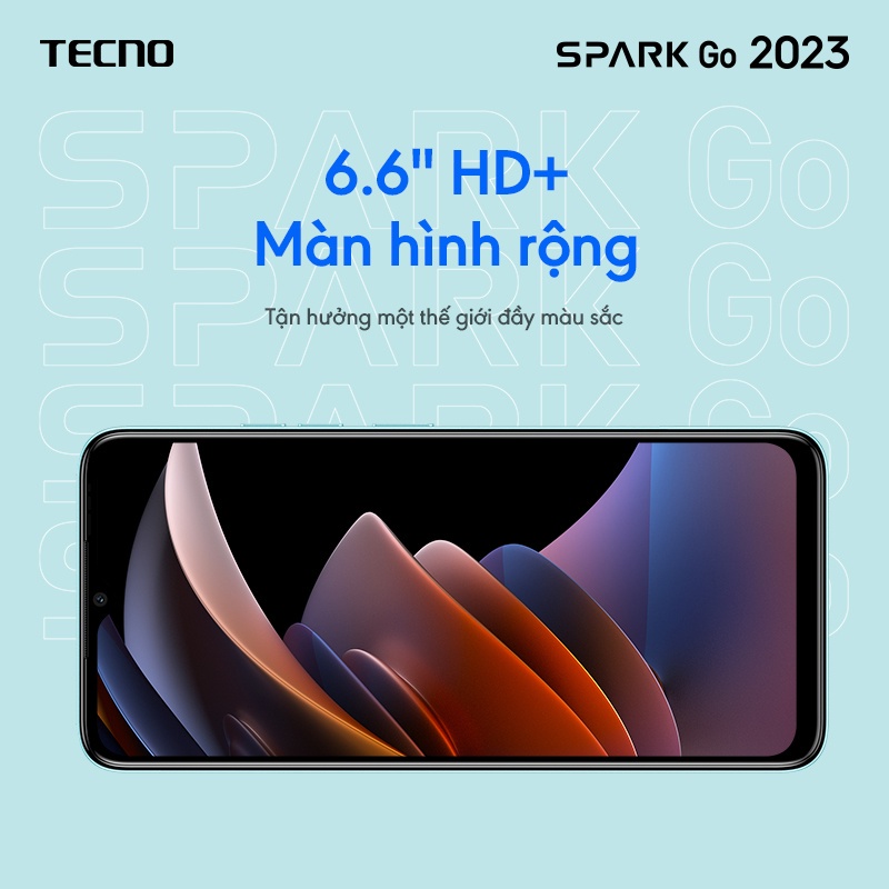 Điện thoại Tecno SPARK GO 2023 4GB/64GB - Helio A22 | 5000 mAh | 6,6" HD+| Cảm ứng vân tay | Hàng Chính Hãng