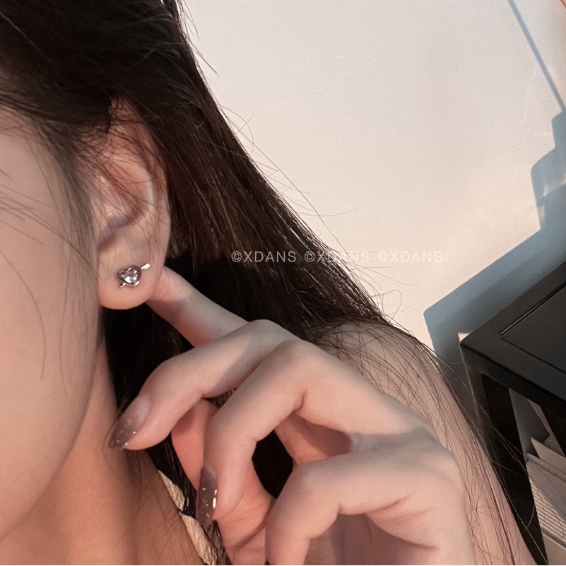 Bông Tai Đính Đá Zircon Cỡ Nhỏ Thiết Kế Đơn Giản Thời Trang Cao Cấp Cho Nữ