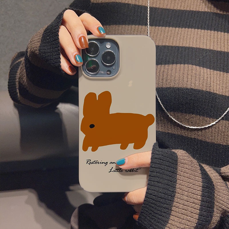 Ốp Điện Thoại Cứng In Hình Gấu Nâu Cho iphone 14promax 11 13 12 7Plus 8 X XS Max