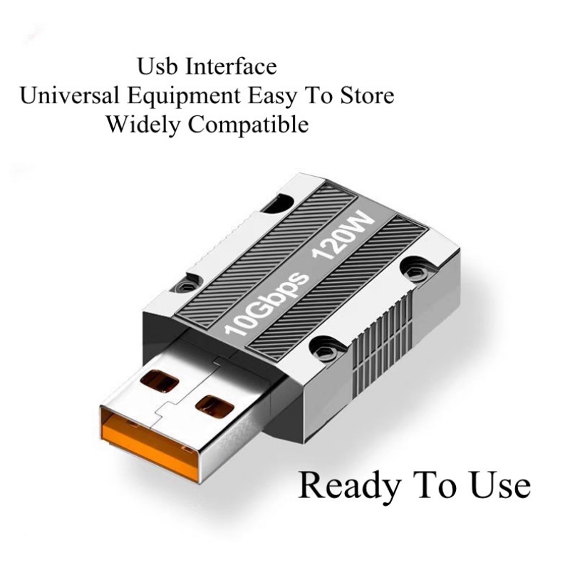 Bộ Chuyển Đổi Sạc Nhanh Giao Diện USB Mini Bằng Hợp Kim Kẽm 120W Bền Bỉ Chống Mài Mòn Cho Hầu Hết Các Thiế