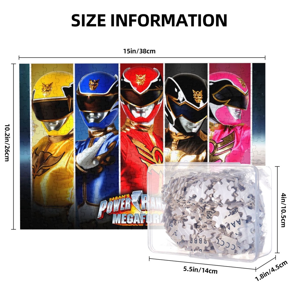 Bộ Đồ Chơi Xếp Hình Power Rangers 300 Mảnh Giáo Dục Sớm Cho Bé