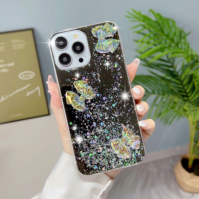 Ốp Điện Thoại Mềm Hình Bướm 3D Cho OPPO A17 A17K A57 2022 A77s A74 A95 A76 A96 A16 A16s A15 A15s A52 A92 A54 A55 4G A53 A33 A5 A9 2020