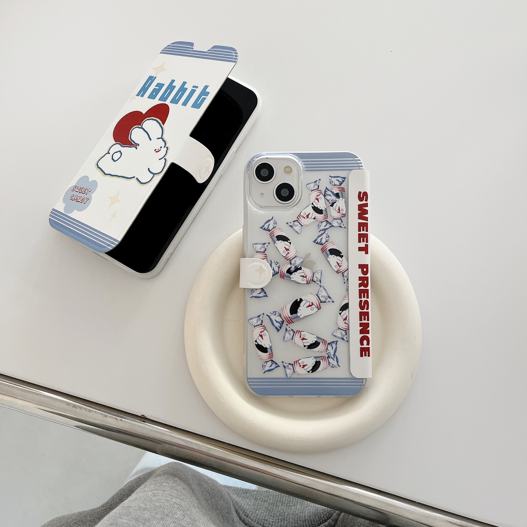 Ốp Điện Thoại Silicon Tpu Mềm Trong Suốt Chống Rơi In Hình Thỏ Dễ Thương Cho iPhone 11 12 13 14 PRO MAX
