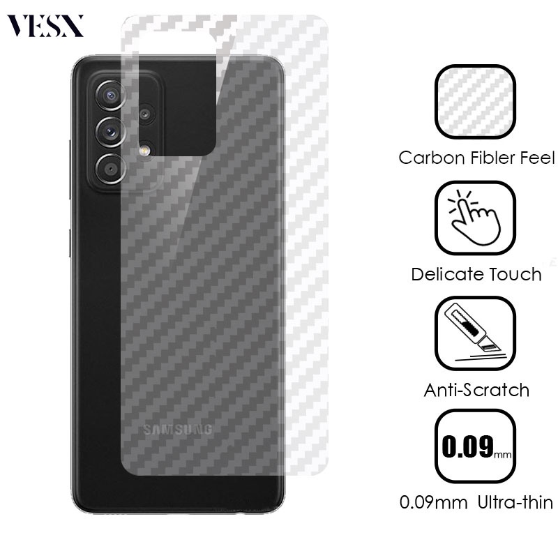 Miếng dán mặt lưng cacbon chống vân tay Cho Samsung ss Galaxy A02 A02s A12 A22 A32 A42 A52 A52s A72 A01 A11 A21 A21s A31 A51 A71 5G 4G 2023