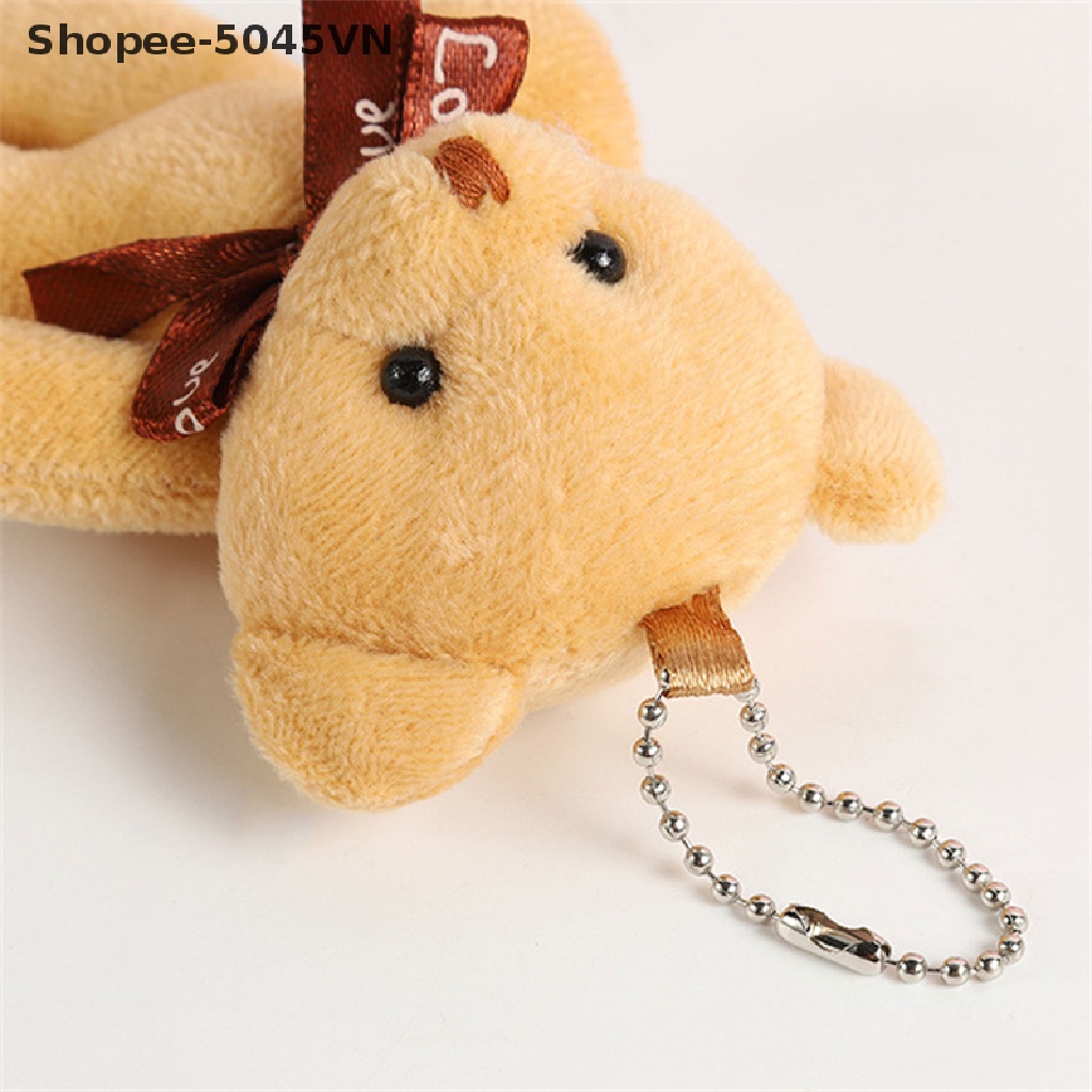 Móc Khóa Hình Gấu Teddy Bằng Lông Nhung Dễ Thương Xinh Xắn