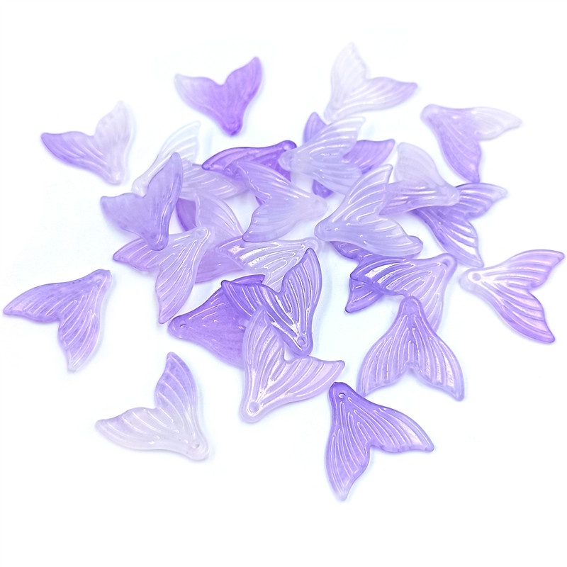 Set 20 Hạt Cườm Xỏ Lỗ Đuôi Cá Màu Sắc Gradient Dùng Để Làm Đồ Trang Sức Thủ Công