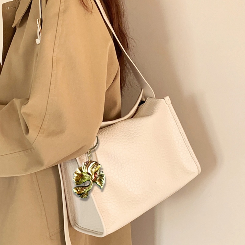 Khuôn Làm Móc Khóa Hình Trái Dâu / Bắp / Cá Vàng Lấp Lánh DIY