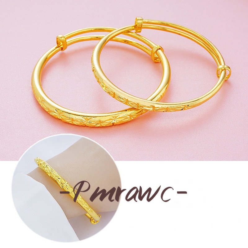 Pmrawc | Vòng Tay Mạ Vàng 24K Dày 6mm FS610