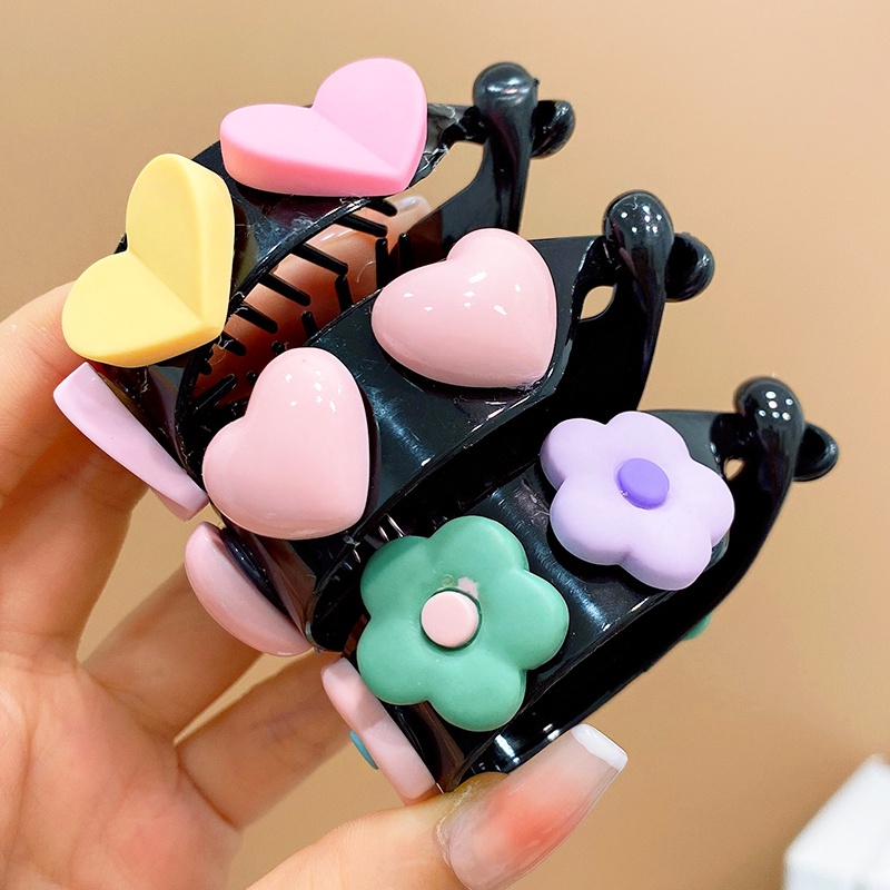 Kẹp Tóc Đuôi Ngựa Cỡ Lớn In Họa Tiết Hoạt Hình Dễ Thương Cho Bé Gái