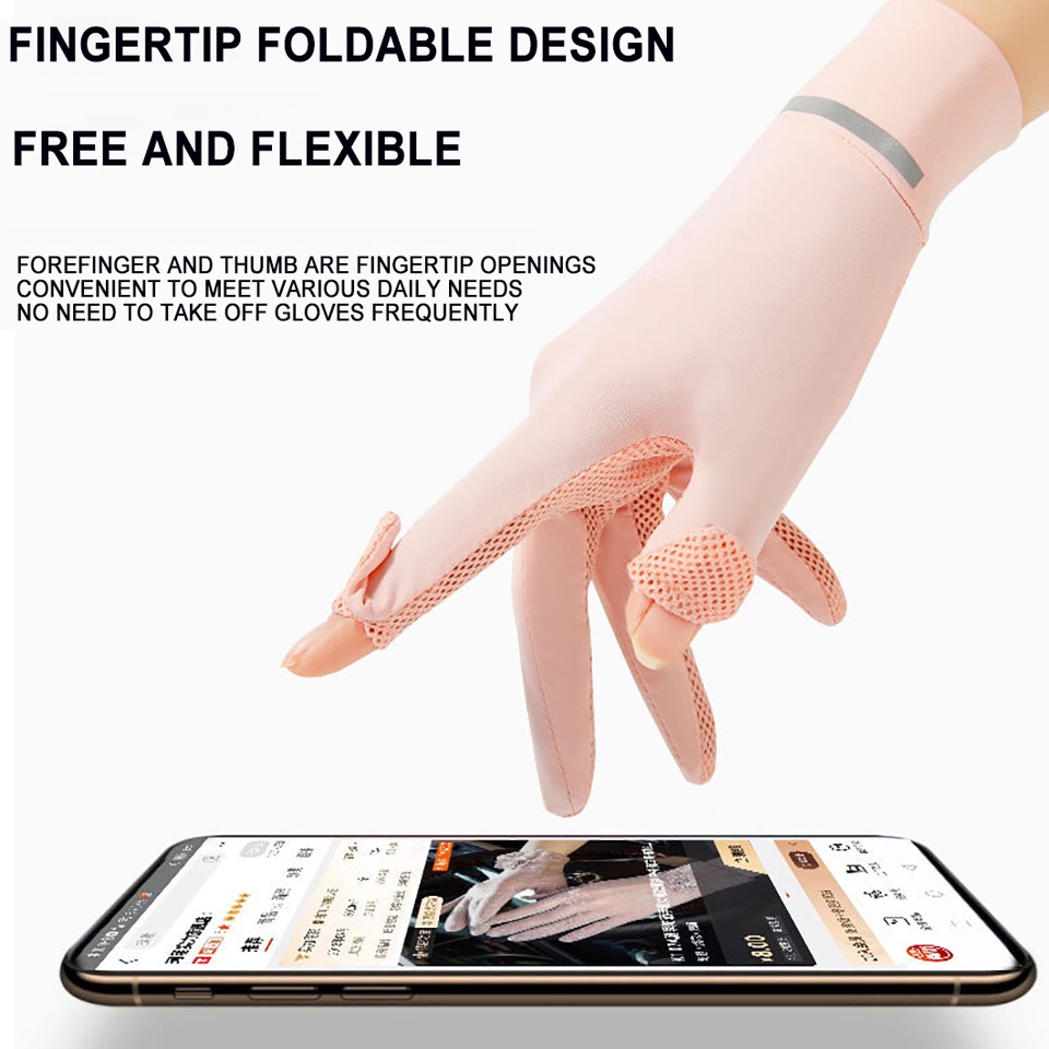 Silicone Găng Tay Silicon Chống Nắng / Tia uv Khi Lái Xe / Kéo Chuyên Dụng Cho Nữ