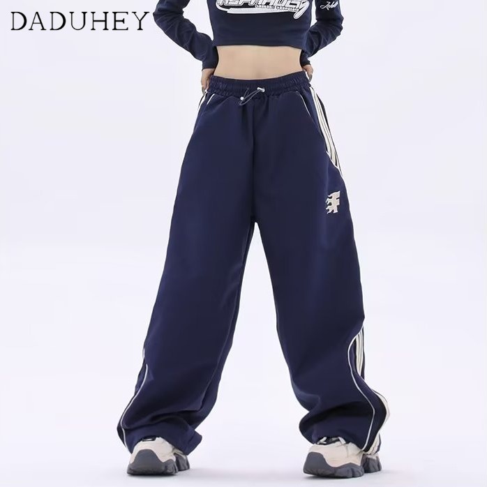Quần dài DADUHEY dáng rộng phong cách thể thao thời trang Hàn Quốc 2023