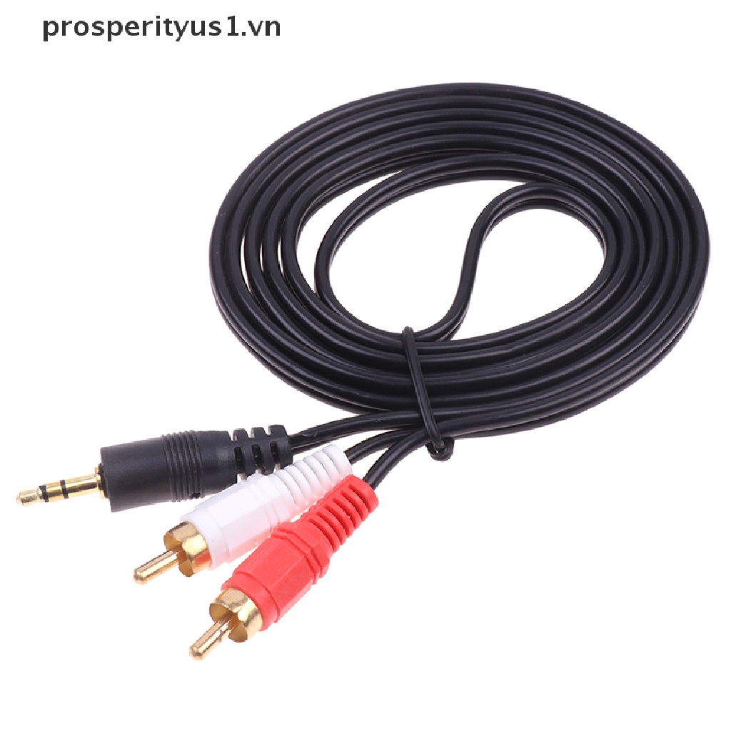 Dây Cáp Âm Thanh / Video 2RCA Chuyển Đổi Giắc Cắm 3.5mm Sang 2 RCA prosperityus1 Cho PC DVD TV VCR