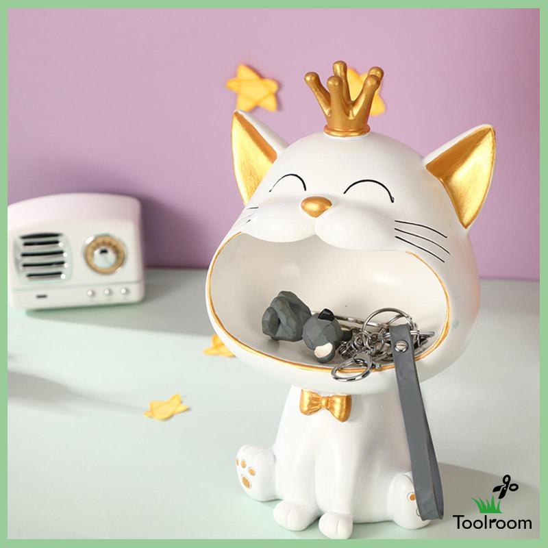 Mô Hình Mèo Bằng Nhựa Resin Trang Trí Chìa Khóa / Trang Sức / Phòng Khách