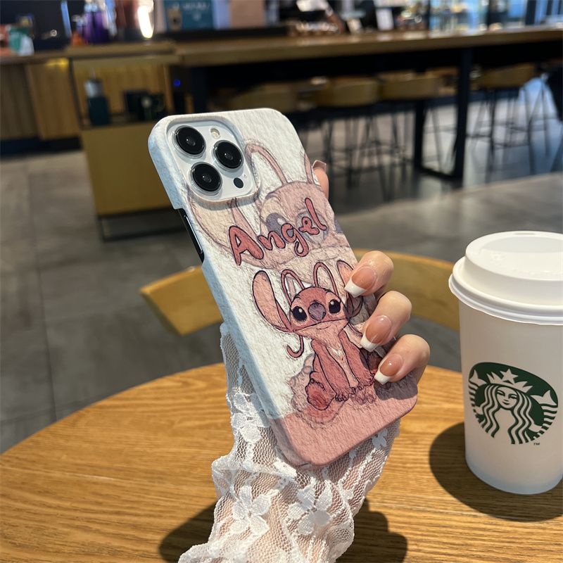 Ốp Điện Thoại Cứng Hình Stitch Sơn Dầu Cho iphone13promax 11promax 12promax 8plus 14promax