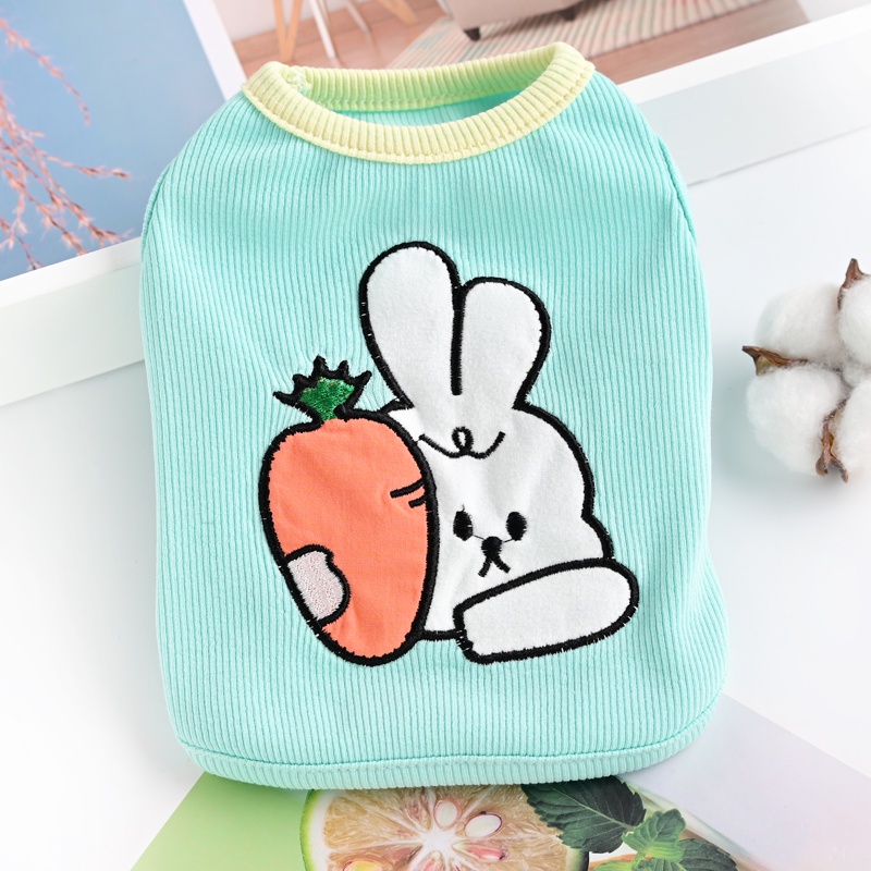 Áo Cotton Mỏng Không Tay In Hình Quả Chanh Thời Trang Mùa Hè Cho Thú Cưng