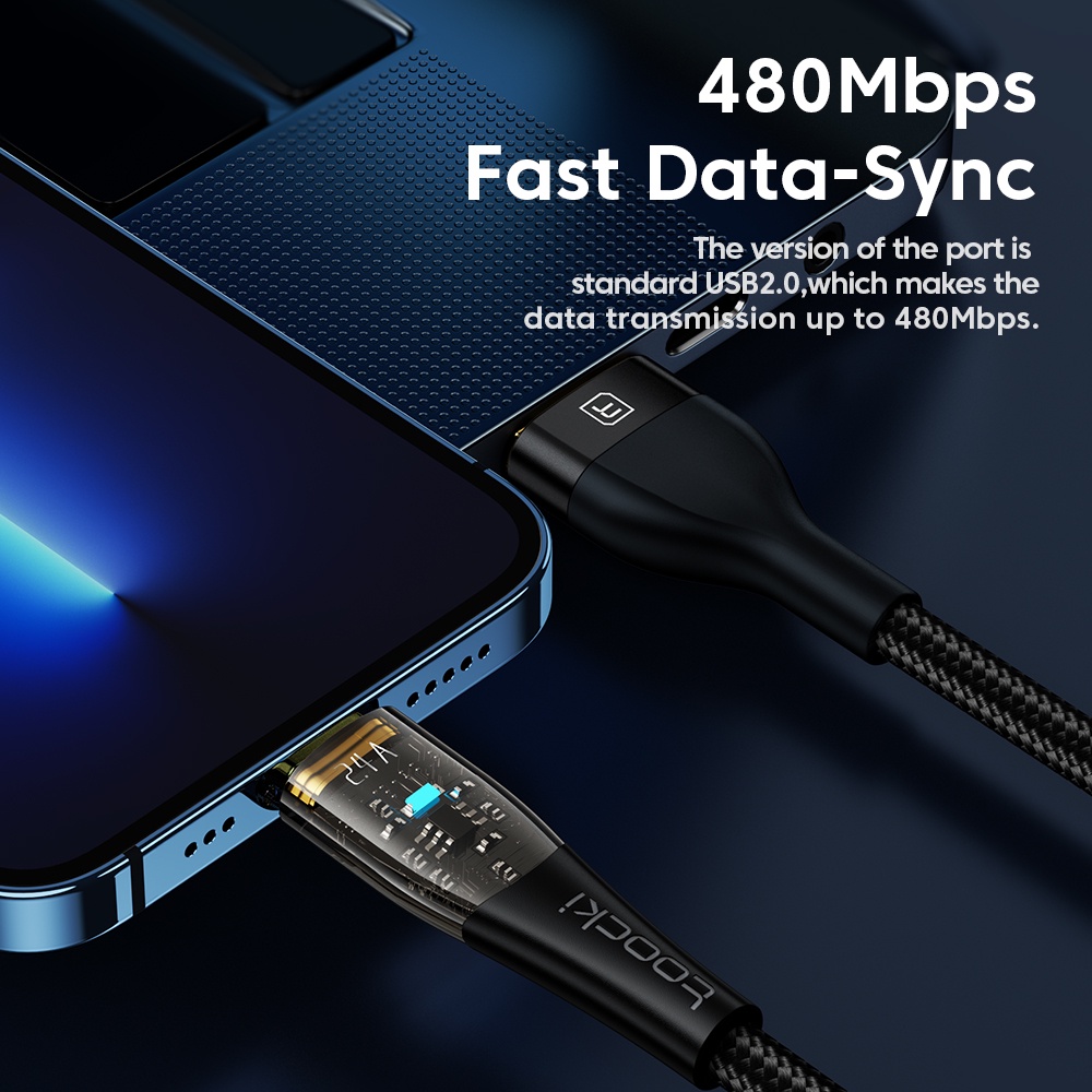 Dây Cáp Sạc Nhanh 12W 2.4A USB-10S Cho 11 12 13por