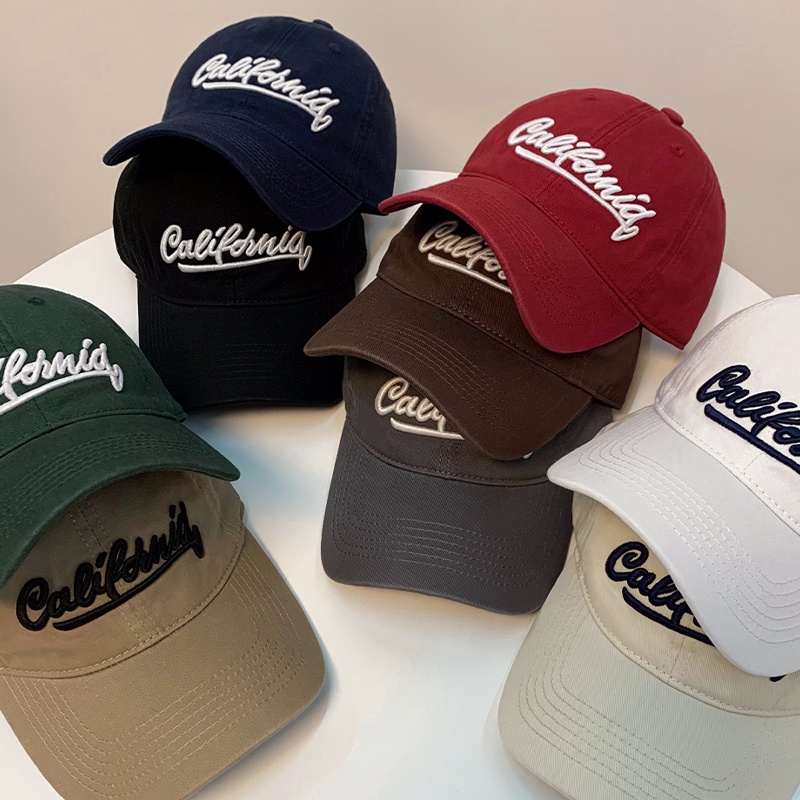 Mũ Lưỡi Trai Thêu Chữ California Chất Liệu Mềm Mại Phong Cách Thể Thao Trẻ Trung