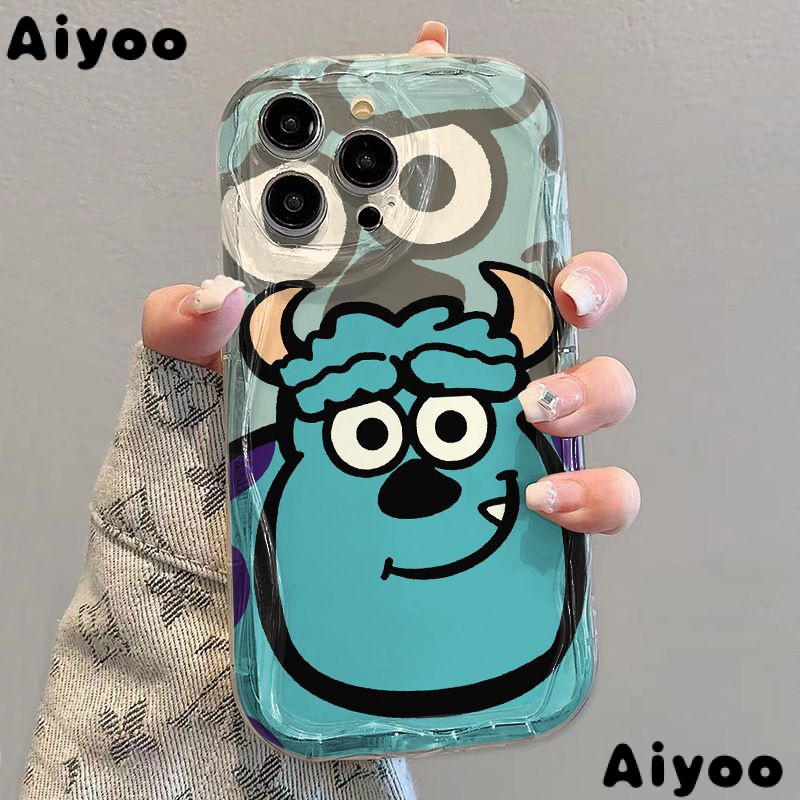 ✅Ốp Điện Thoại Mềm Chống Sốc Màu Xanh Dương Trong Suốt Hình Quái Vật Cho iPhone14 / 13promax 12 / 11 7 / 8p xsxr RUV1