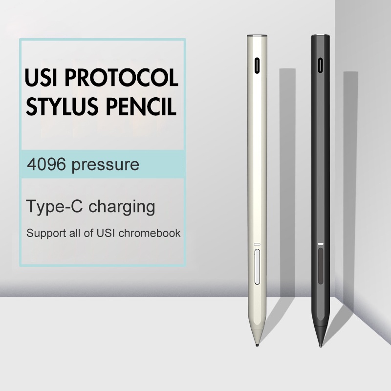 Bút cảm ứng Chromebook USI2.0 Stylus Pencil có thể sạc lại với lòng bàn tay từ chối 4096 nhạy cảm với áp lực cho HP ASUS Lenovo Máy tính bảng