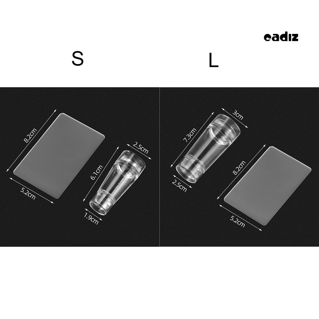 1 Bộ Dụng Cụ In Hình Móng Tay Hai Đầu Trong Suốt Thân Thiện Với Môi Trường