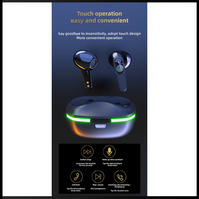 1 Cặp Tai nghe không dây Pro60 Tws Công Suất Thấp Dùng Chơi Game