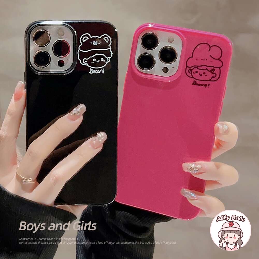 Ốp Điện Thoại TPU Dẻo Họa Tiết Gấu Kiểu Hàn Quốc Chống Bụi Bẩn Cho IPhone 14 Pro Max 13 12 11 Pro Max