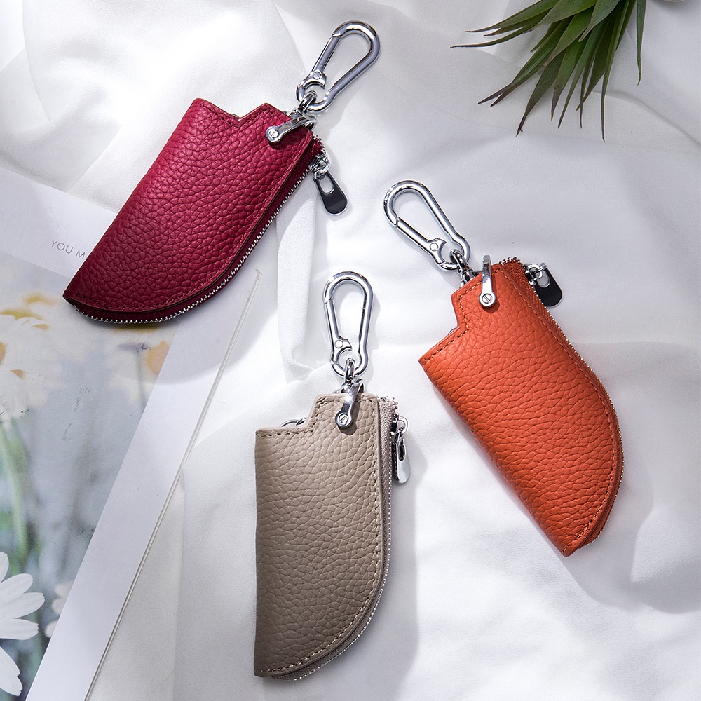 Túi đựng chìa khóa bằng da thật nam da bò lớp đầu dây thắt lưng hộp đựng chìa khóa ô tô đa chức năng móc chìa khóa gia đình ans