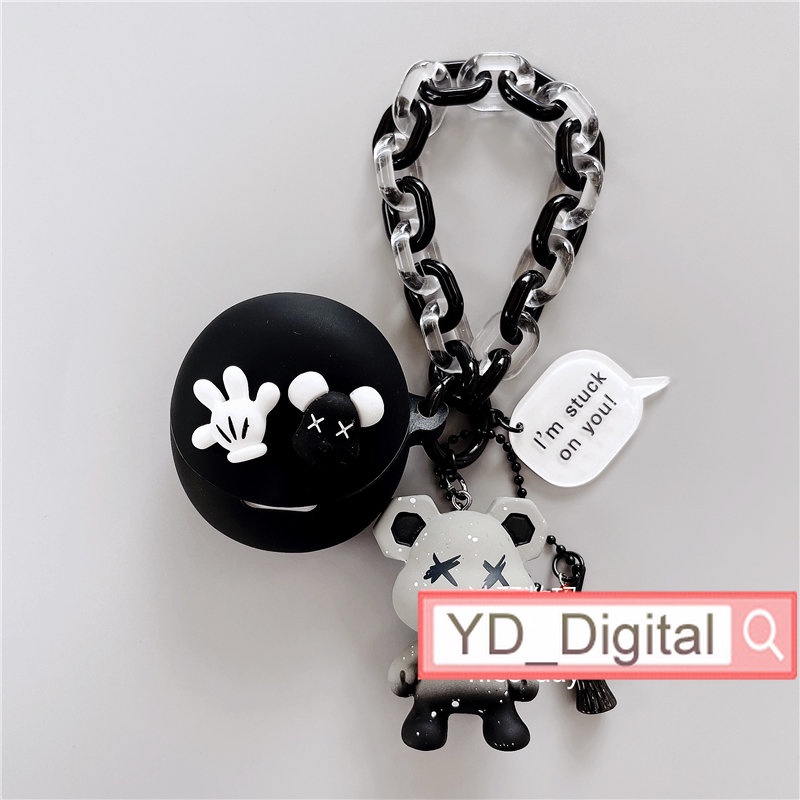 Vỏ Bảo Vệ Hộp Sạc Tai Nghe Oppo enco air 3 / air 2 / Buds 2 Bằng Silicon Họa Tiết Hoạt Hình KAWS Dễ Thương Chống