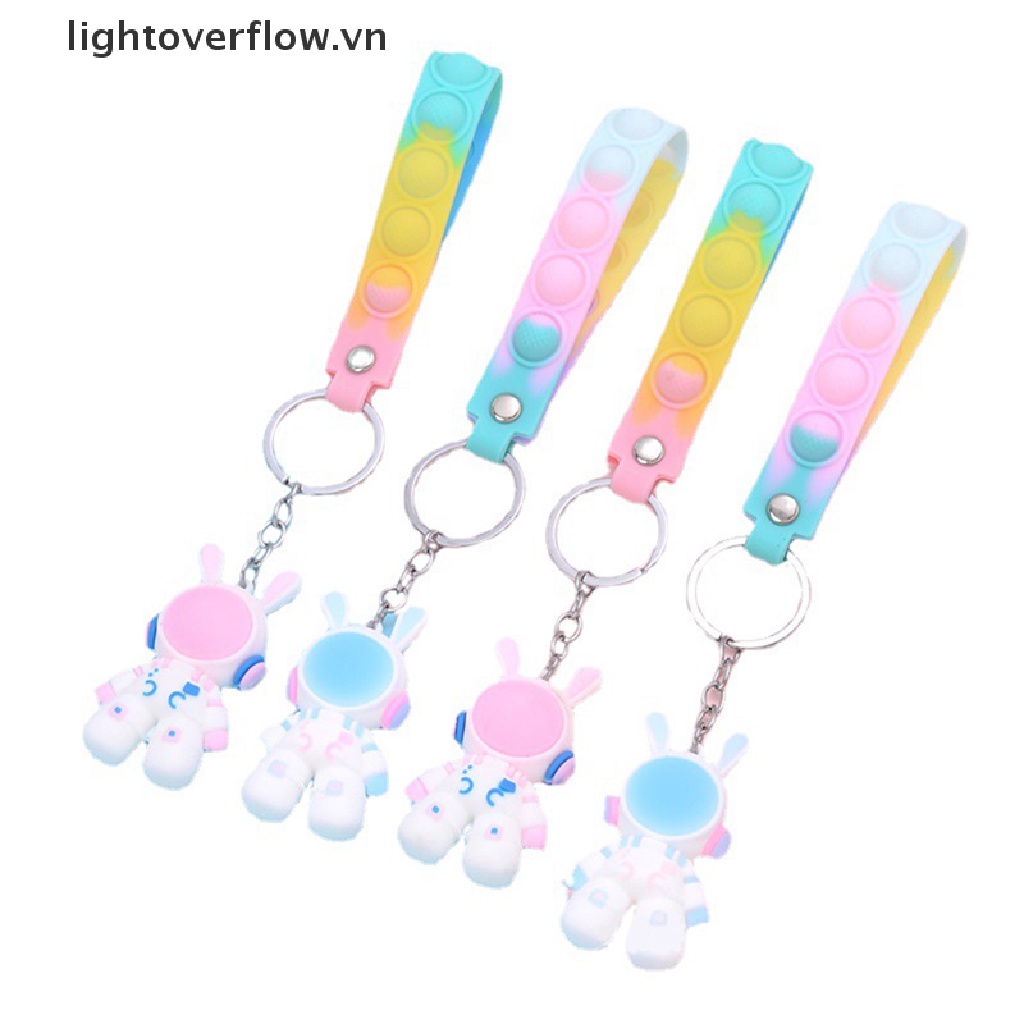 [lightoverflow] Móc Khóa Hình Thỏ Phi Hành Gia Hoạt Hình Trang Sức Xe Hơi [VN]