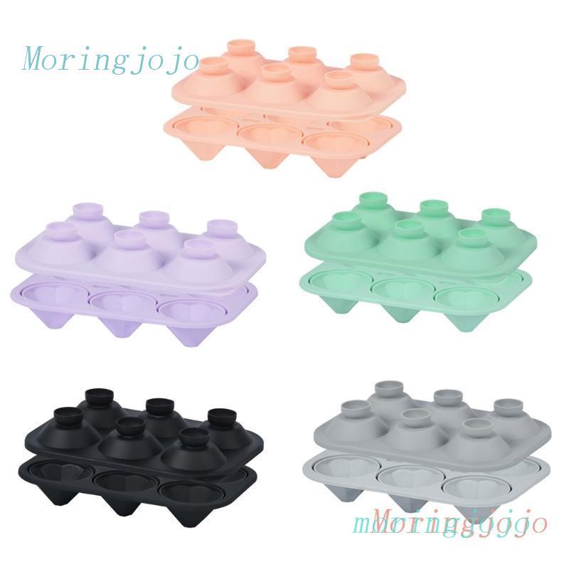 Khuôn Silicone Làm Đá Viên 6 Ngăn Hình Viên Kim Cương