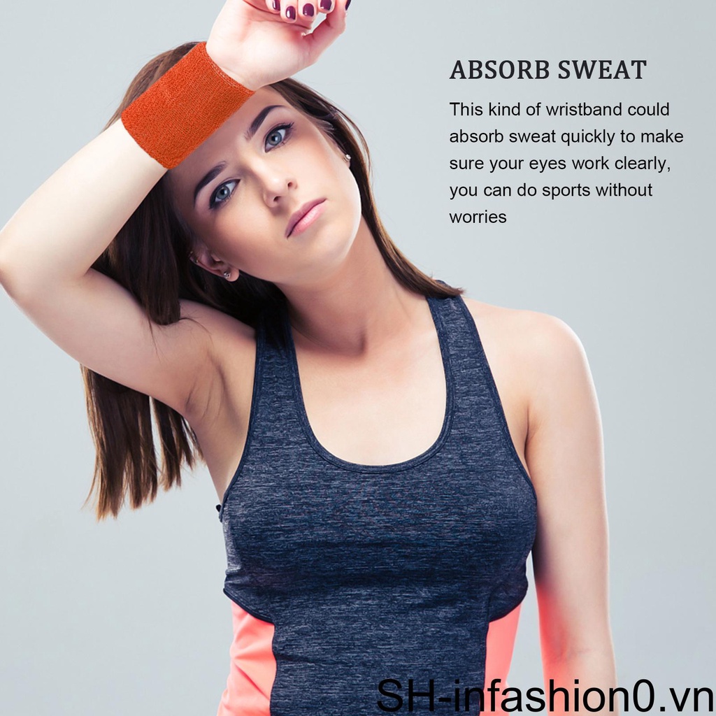 Băng Đeo Cổ Tay Co Giãn Thấm Hút Mồ Hôi Màu Tím Nhạt Dành Cho Người Lớn Và Trẻ Em