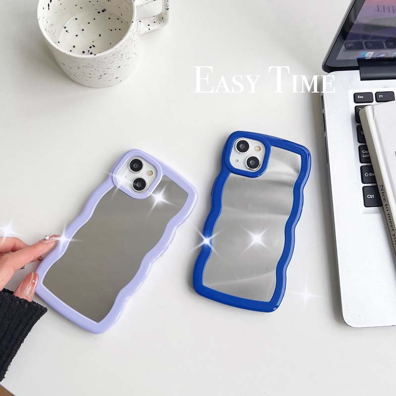 Ốp Điện Thoại TPU Silicon Mềm Chống Sốc Có Gương Cho iPhone 14 13 12 11 Pro Promax 6 6S 7 8 Plus XS X XR XsMax SE
