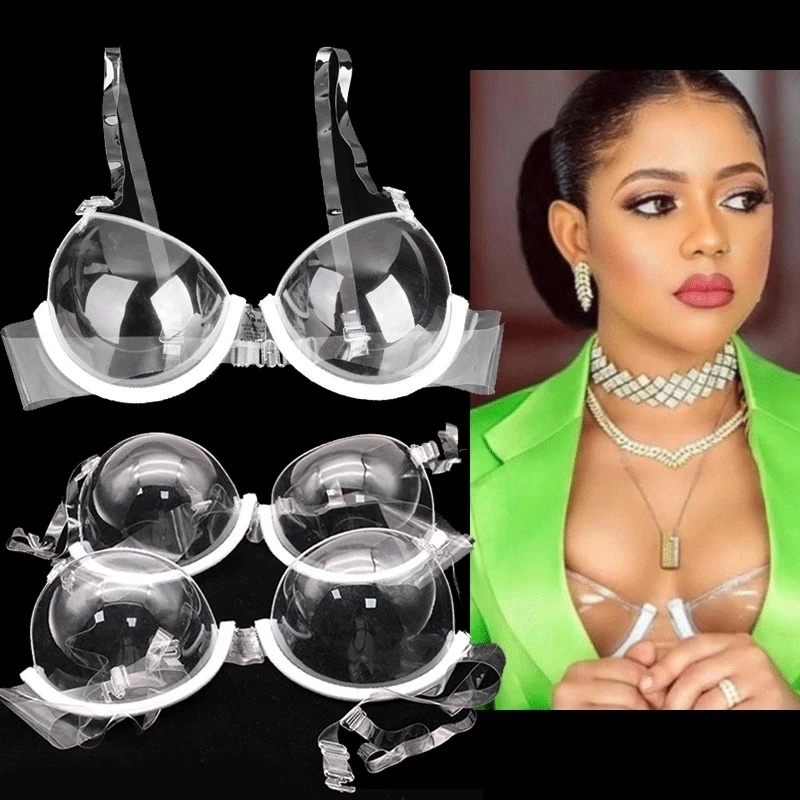 Áo Ngực Nhựa TPU Mềm Siêu Mỏng Trong Suốt 3 / 4 Cup Có Thể Tái Sử Dụng