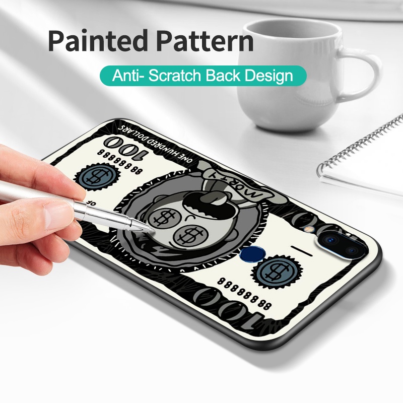 Ốp Điện Thoại Tpu Dẻo Màu Đen In Hình Hoạt Hình Sư Tử / Gấu Đáng Yêu Cho Meizu NOTE 9 2019 Dễ Thương