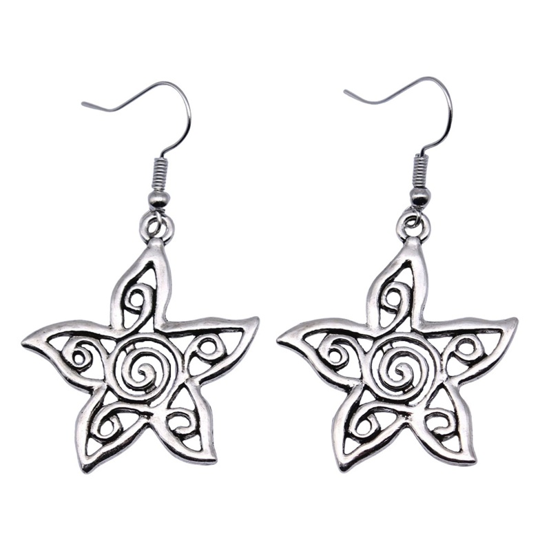 Bông Tai Mạ Bạc Hình Hoa Sen Thiết Kế Đục Lỗ Thời Trang Sang Trọng