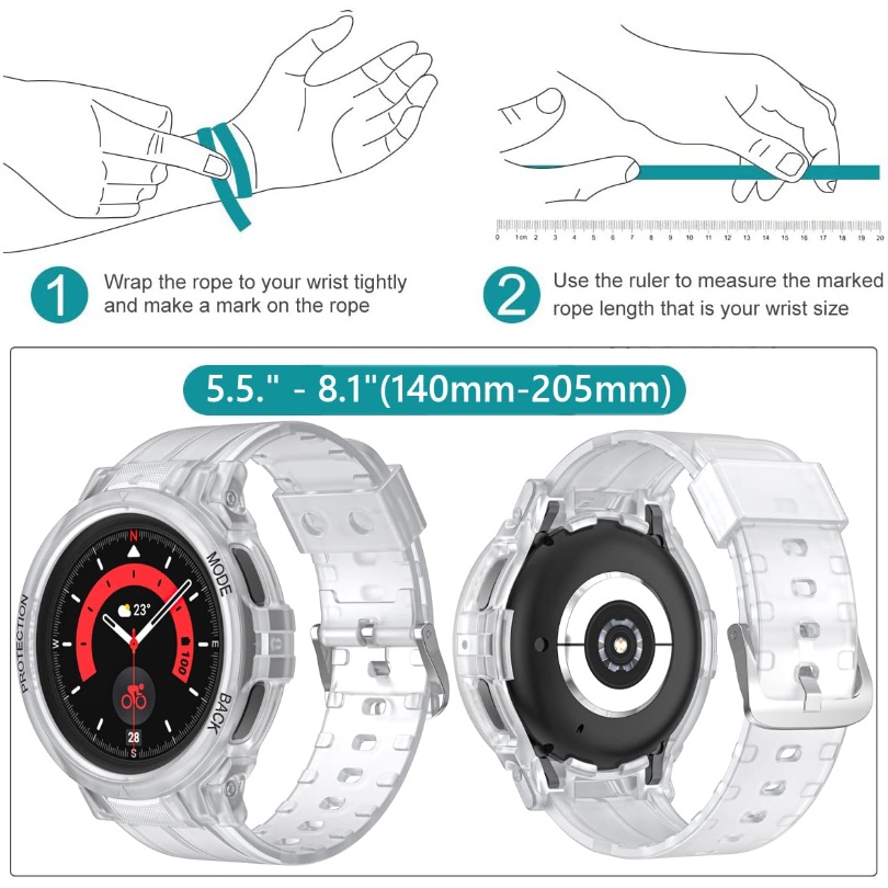 Dây Đeo Thay Thế Cho Đồng Hồ Samsung Galaxy Watch 5 Pro 45M Watch4 5 40mm 44Mm Ốp