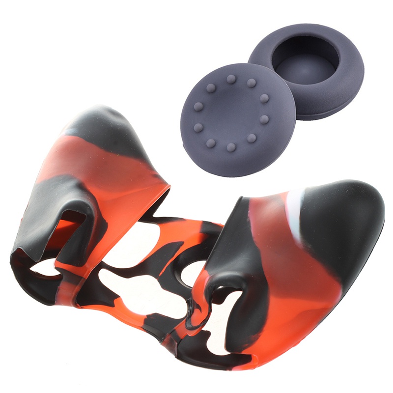 Bộ 1 Vỏ Bọc Silicone Cho Tay Cầm Chơi Game Xbox 360 Họa Tiết Rằn Ri + 20 Vỏ Bọc Bảo Vệ Bằng Silicon