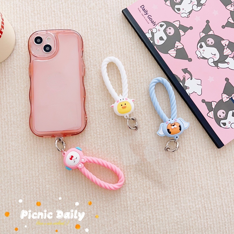 Dây Đeo Điện Thoại Bằng Silicon Họa Tiết Hoạt Hình Dễ Thương