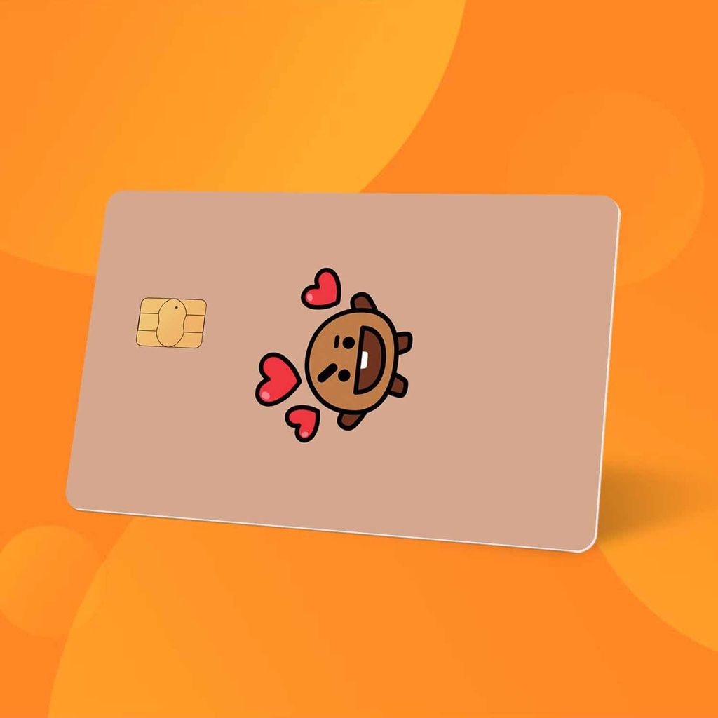 Miếng Dán Thẻ Card Shooky BT21 BTS | SKIN ATM, Thẻ Chung Cư Trang Trí - Chất Liệu Decal Vinyl Chống Nước