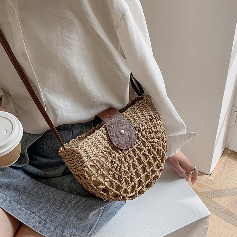 Túi cói Bằng Rơm Phong Cách Phương Tây Dễ Phối Đồ Cho Nữ