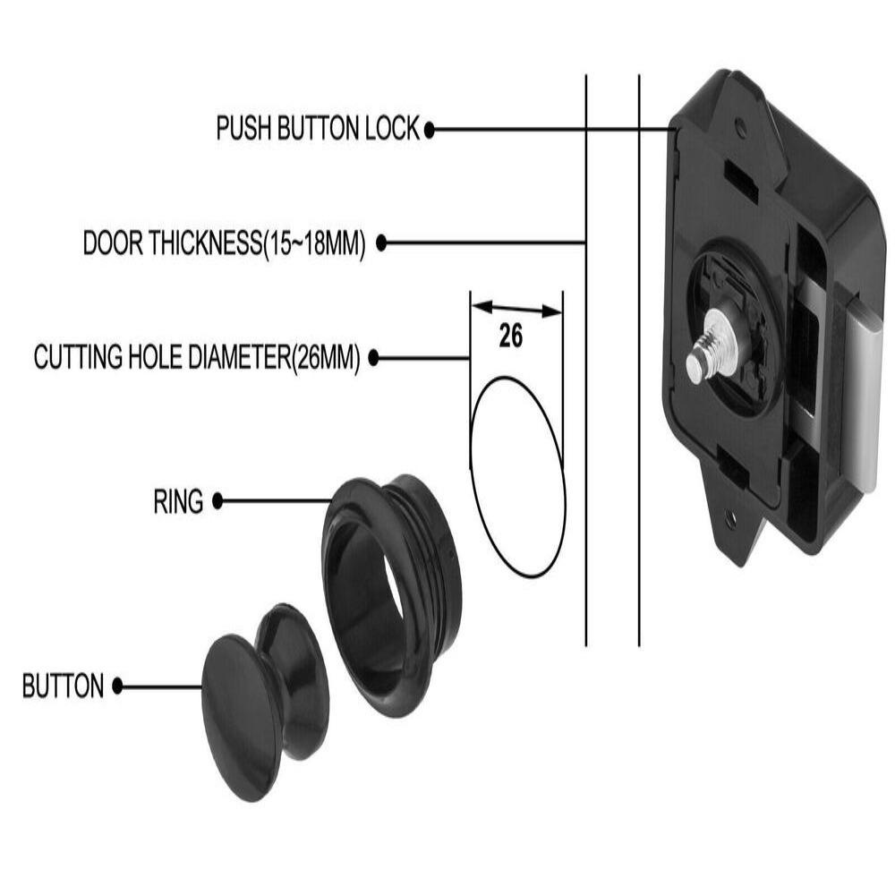 Nút Bấm Khóa Tủ Đồ Nội Thất Nhà Di Động