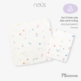 Set 05 chiếc khăn sữa Nous Bamboo kháng khuẩn