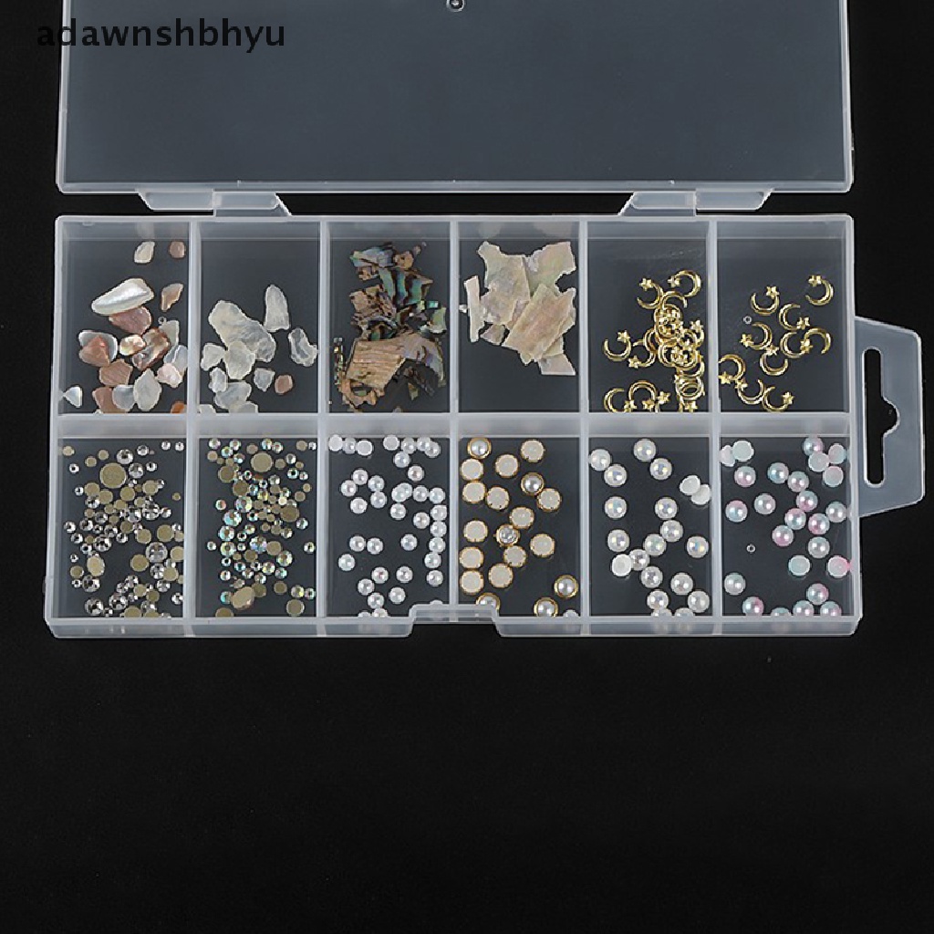 Hộp Nhựa 12 Ngăn Đựng Vật Dụng Trang Trí Móng Tay