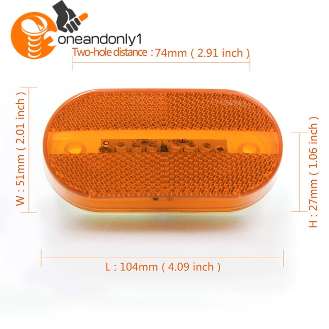 1 Cặp Đèn Xi Nhan 6 Bóng Led 12v Cảnh Báo Mở Rộng Gắn Hông Xe Hơi / Xe Tải