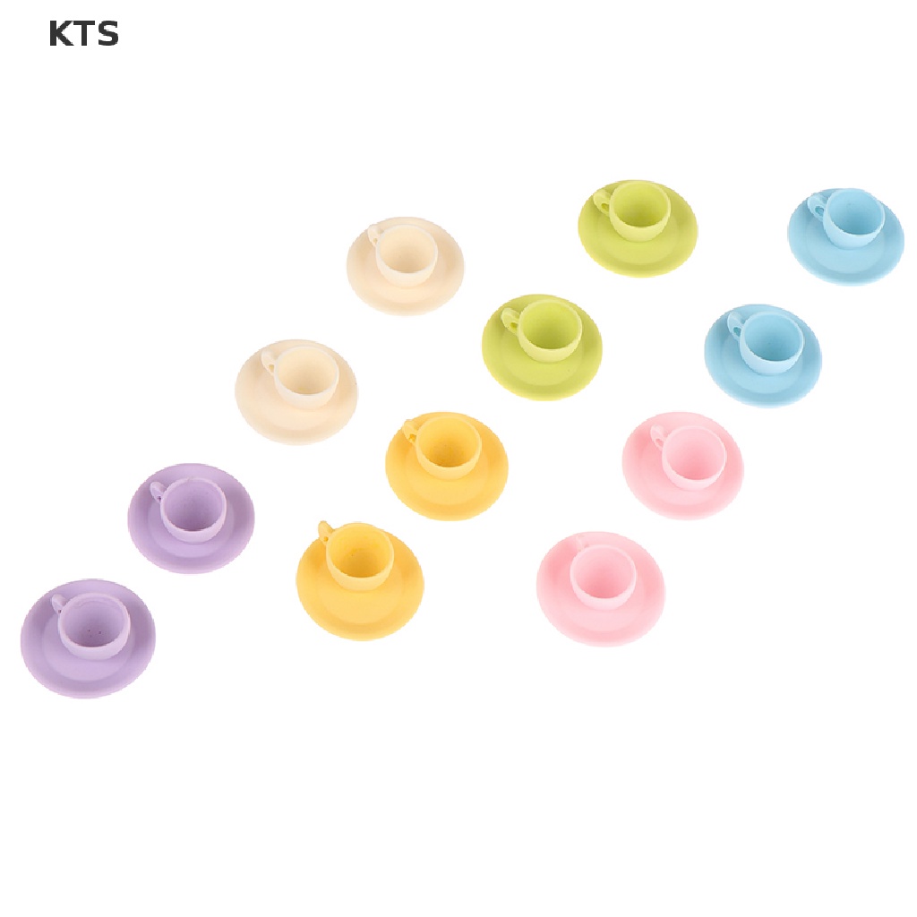 Set 2 Ly Cà Phê Bằng Nhựa Xinh Xắn Dùng Để Trang Trí Nhà Búp Bê